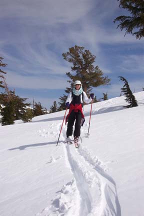 Image of skier descending slope